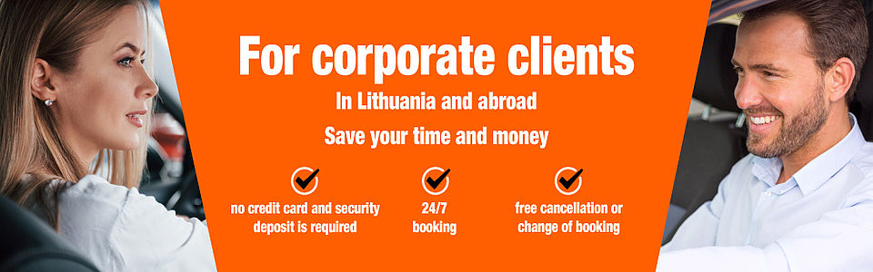 Car rental for your company needs in Lithuania and on business trips abroad